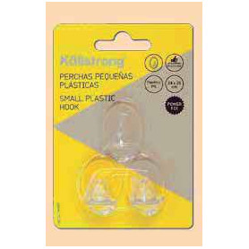 PERCHA TRANSPARENTE 3UNDES. ADHESIVA 24X35MM KALLSTRONG