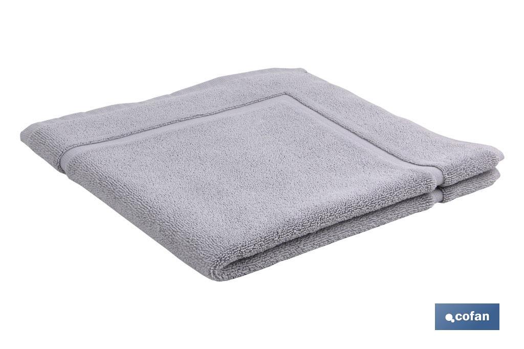 ALFOMBRA BAÑO GRIS PERLA GR.1000 MODELO PERLAN 60x60cm (PACK: 1 UDS)