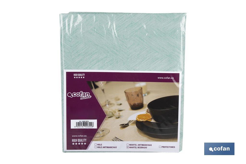 MANTEL ANTIMANCHAS RESINADO TURQUESA   1,40 X1,40M (PACK: 1 UDS)